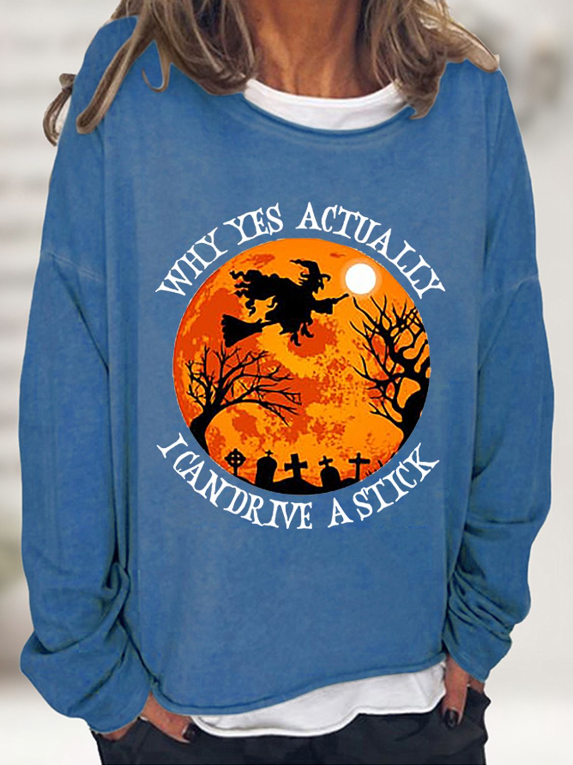 Graphic Round Neck Sweatshirt