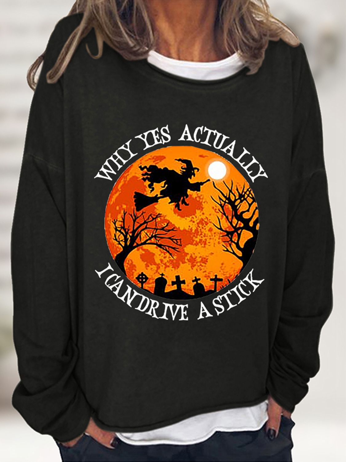 Graphic Round Neck Sweatshirt