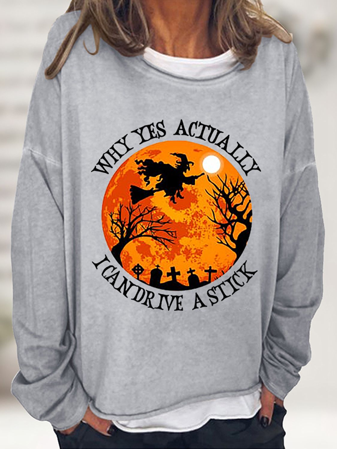 Graphic Round Neck Sweatshirt
